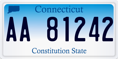 CT license plate AA81242