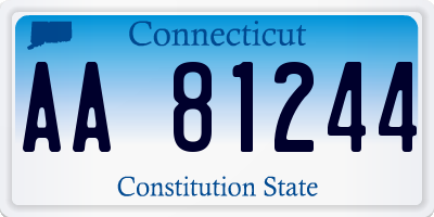 CT license plate AA81244