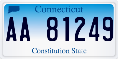 CT license plate AA81249