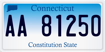 CT license plate AA81250