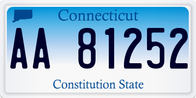 CT license plate AA81252