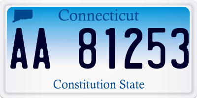 CT license plate AA81253