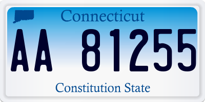 CT license plate AA81255