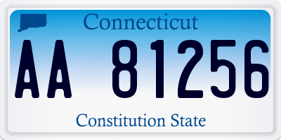 CT license plate AA81256