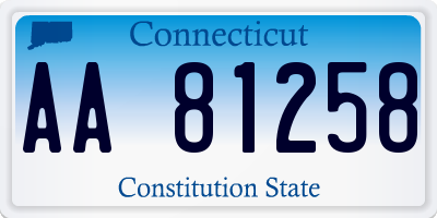 CT license plate AA81258