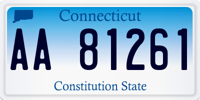 CT license plate AA81261