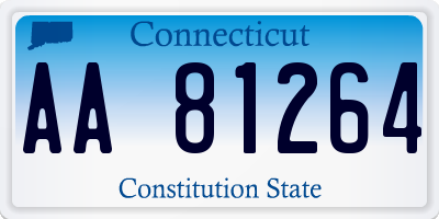 CT license plate AA81264