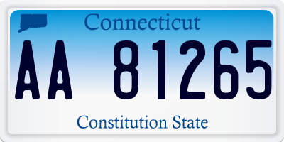 CT license plate AA81265