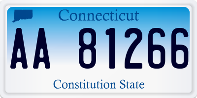 CT license plate AA81266