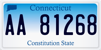 CT license plate AA81268