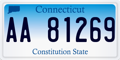 CT license plate AA81269