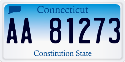 CT license plate AA81273