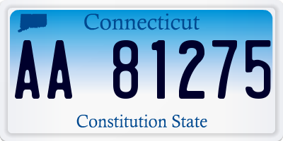 CT license plate AA81275