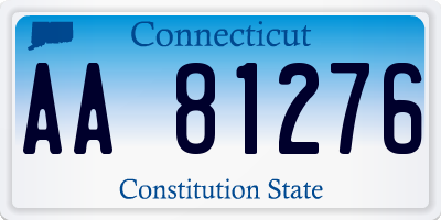 CT license plate AA81276