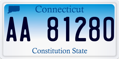 CT license plate AA81280