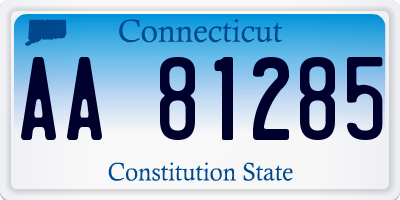 CT license plate AA81285