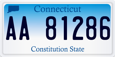 CT license plate AA81286