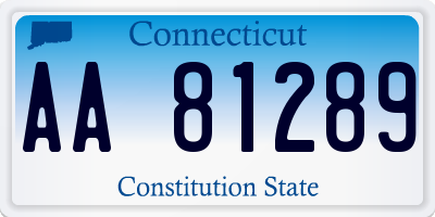 CT license plate AA81289