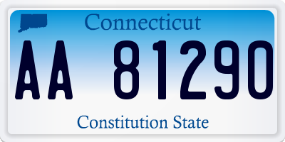 CT license plate AA81290