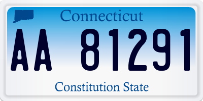 CT license plate AA81291