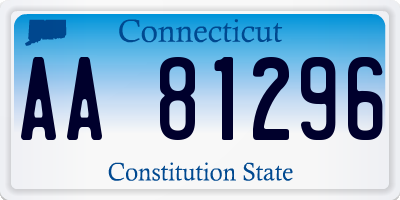 CT license plate AA81296