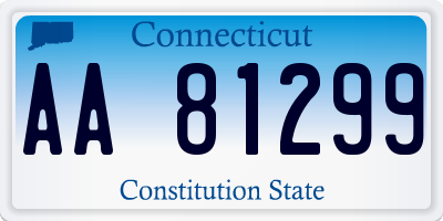 CT license plate AA81299