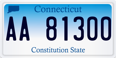 CT license plate AA81300