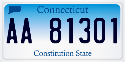 CT license plate AA81301