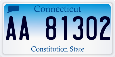 CT license plate AA81302