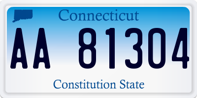 CT license plate AA81304