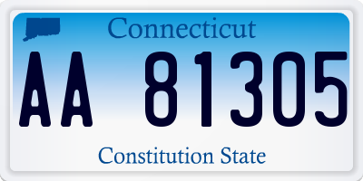 CT license plate AA81305