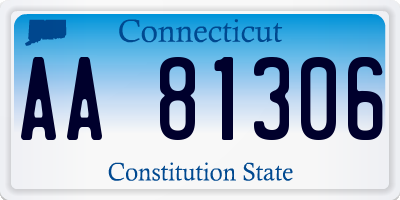 CT license plate AA81306