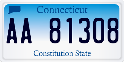 CT license plate AA81308