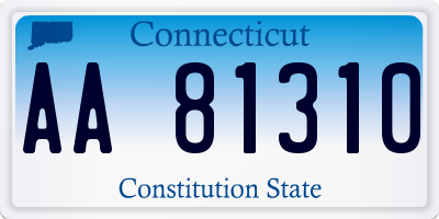 CT license plate AA81310