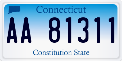 CT license plate AA81311