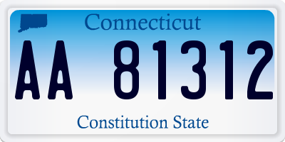 CT license plate AA81312