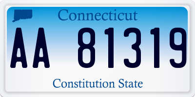 CT license plate AA81319