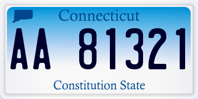 CT license plate AA81321