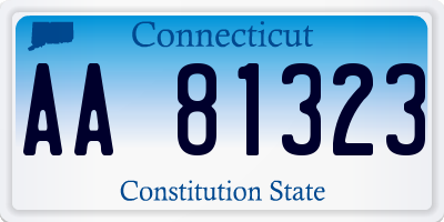 CT license plate AA81323