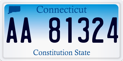 CT license plate AA81324