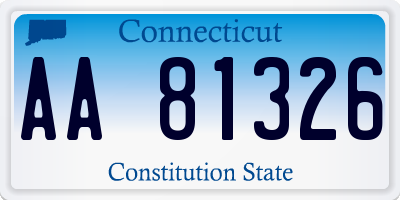 CT license plate AA81326