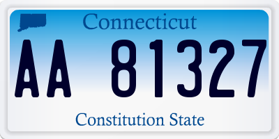 CT license plate AA81327