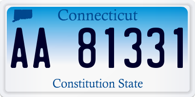 CT license plate AA81331