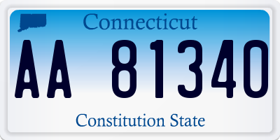 CT license plate AA81340