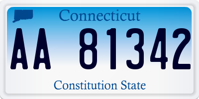 CT license plate AA81342