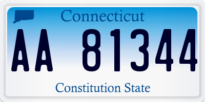 CT license plate AA81344