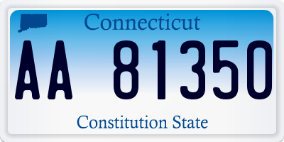 CT license plate AA81350