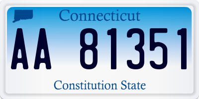 CT license plate AA81351