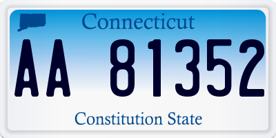 CT license plate AA81352