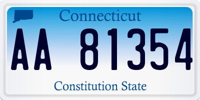 CT license plate AA81354